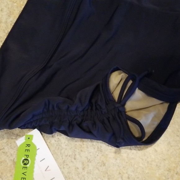 NWT LIVI Swim Short Navy Blue Plus Size 18 Cute Tie Leg Detail - Picture 5 of 6